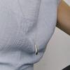 Slim Drop Long Necklace(Silver Chain)