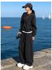 Women's High-End Fleece-Lined Sports Suit - Autumn/Winter Hoodie Two-Piece Set