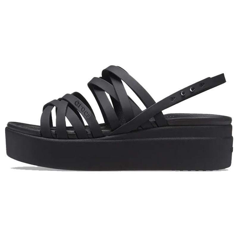 

Crocs Brooklyn Strappy Black Sandals Women s 33-34