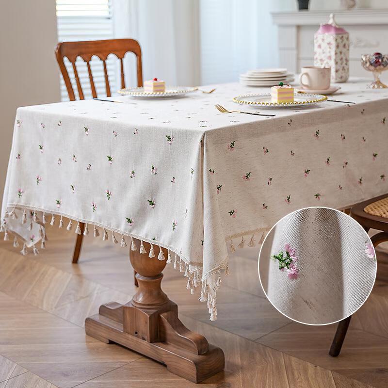 Japanese Style Striped Linen Tablecloth 140x220cm