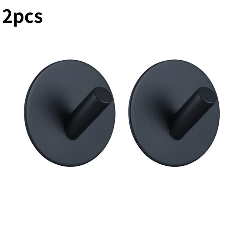 1/2Pcs Stainless Steel Silver Wall Hanging Hook Bathroom Hardware Set Towel Rack Toilet Paper Holder Organizer Bar Accessories