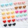 Seven-Color Small Peach Heart Acrylic Beads 11x14mm for DIY Phone Chain Pendants