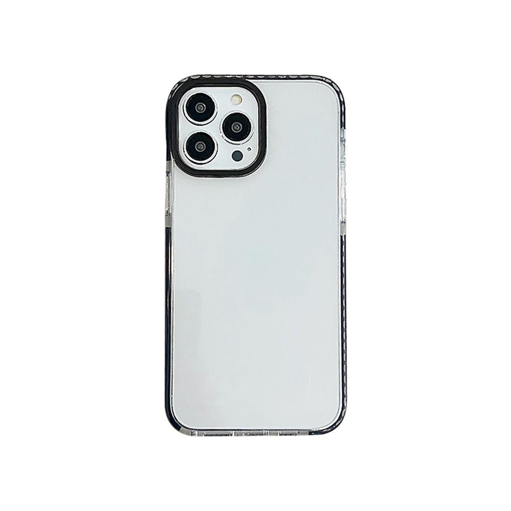 Kontrastfarbe Verdickter Rahmen Geeignet für IPhone 13 Handyhülle Apple 15 Promax Transparent 16 Silikon 12 Weiche Hülle 14