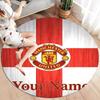 Manchester United F Custom Name Round Area Rug,Carpet Rug for Living Room Bedroom Sofa Playroom Decor,Non-slip Floor Mat
