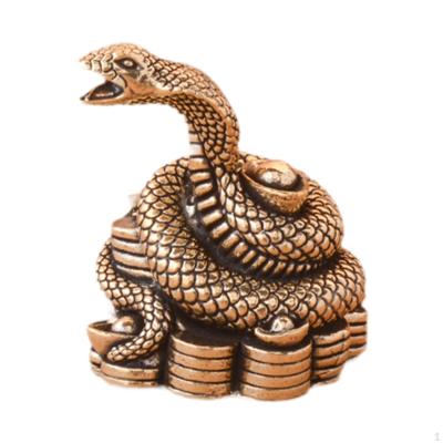 Pequena estátua de cobra do festival da primavera, chá, animal de estimação, miniatura, ornamento decorativo de feng shui para sala