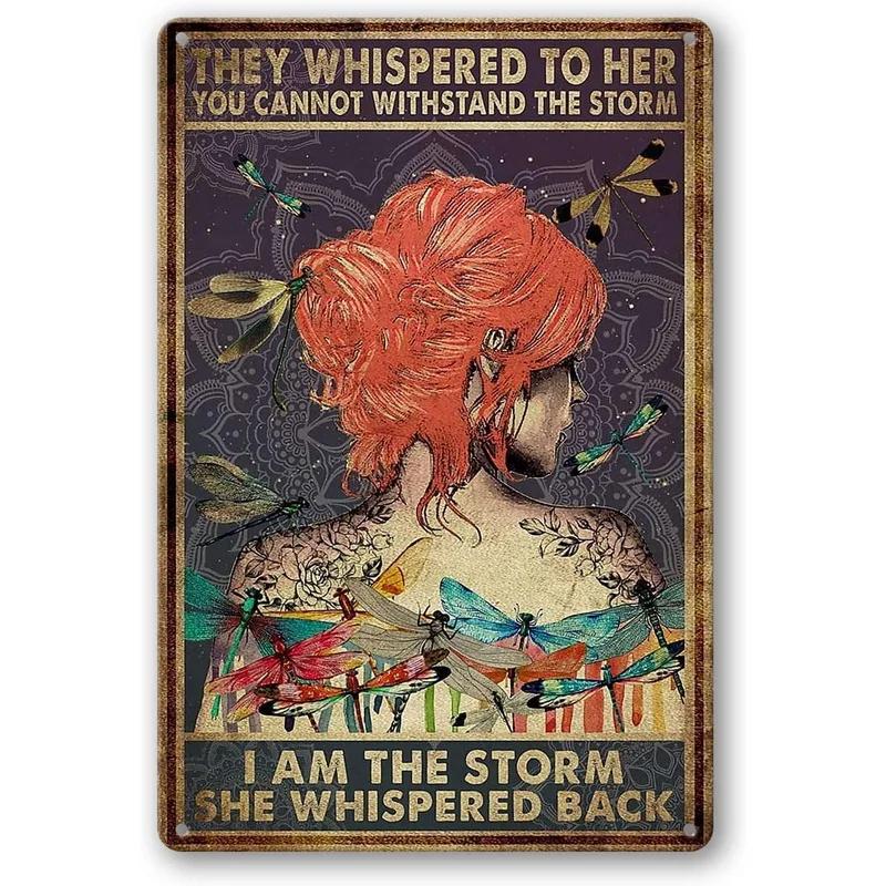 I Am The Storm Plaque Metal Tin Signs Wall Decoration Vintage Art Posters Iron Painting for Man Cave Home Cafe Garden Club Bar