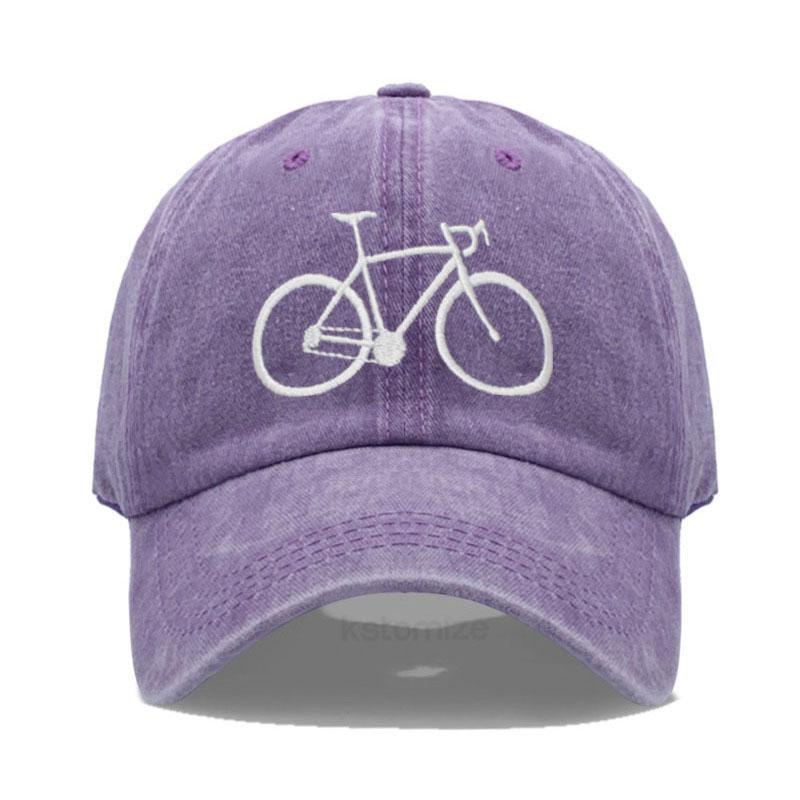 Soft Top Washed Cotton Women's Baseball Cap For Men's Fashion Bicycle Embroidery Dad Hat Sport Golf Caps Hats