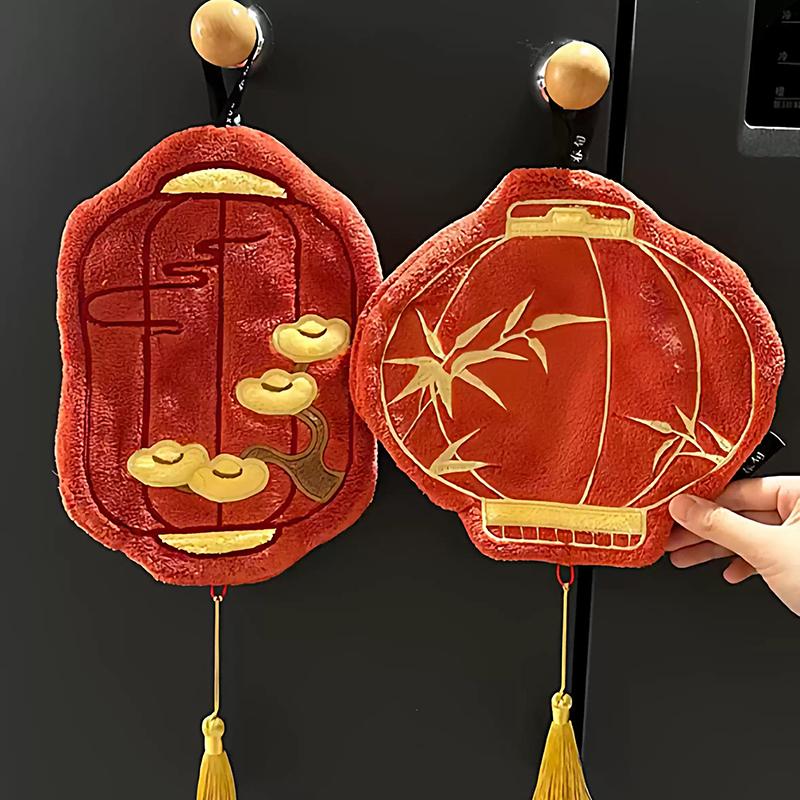 2026 Spring New Year Hand Towel Cartoon Washing Towels for Bathroom Kitchen Horse Year Spring Festival Decoration