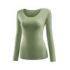 Damska antybakteryjna bezszwowa bluzka termiczna 7A – okrągły dekolt, cienka, warstwa podstawowa na jesień/zimę.