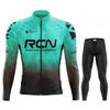 Team Autumn Cycling Jersey Bib Pants Set Ropa Ciclismo Bicycle MTB Clothing Road Bike Suit Men Long Sleeve Bicicleta Set