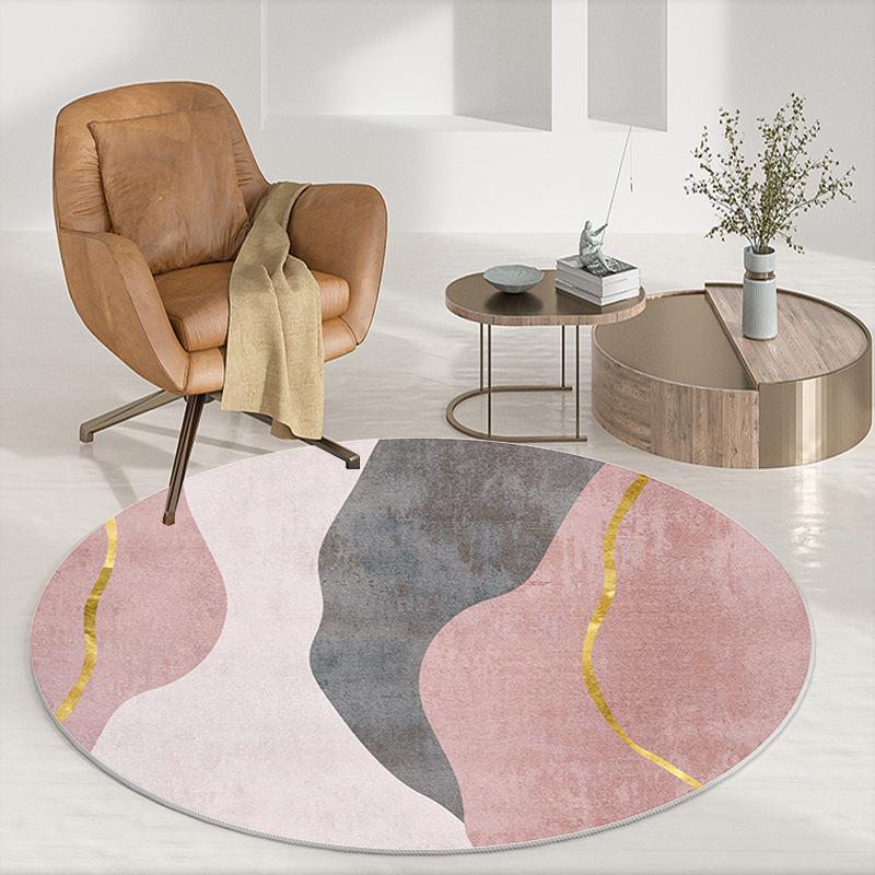 Round Carpet Floor Mat Office Swivel Chair Mat Living Room Coffee Table Mat Bedroom Bedside Carpet