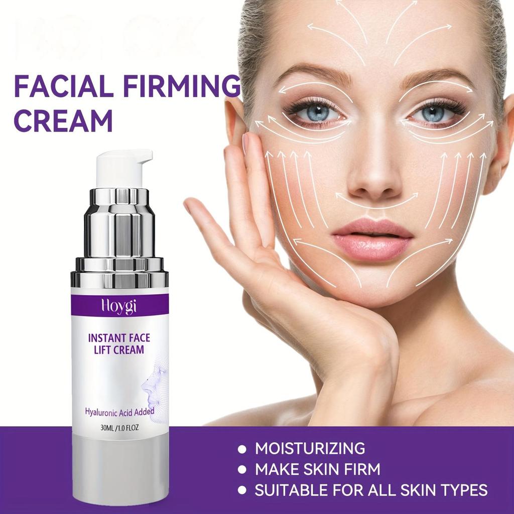 Instant Face Lift & Tightening Cream, Lifts & Firms Light Beige with Retinol, Collagen & Hyaluronic Acid, Moisturizes, Hydrates & Plumps Firming Cream