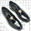 2025 Leather Shoes Outdoor Fashion Platform Shoes Large Size Men's Small Black Shoes Autumn Trendy Foot Loafers