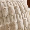 2pcs Striped Plush Pillow Covers, Decorative Cushion Cases, White, Zipper Closure, Machine Washable Polyester for Home Sofa Decor, Throw Pillows