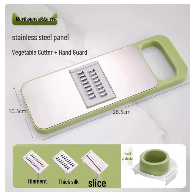 Stainless Steel Multifunctional Vegetable Cutter and Grater with Hand Protector