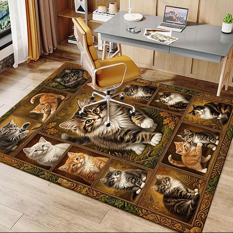 1PC cat quilt Non-Slip Floor carpet, Office, family, bedroom, Studio - Large Area Rug,  Decorative Mat, Longlasting Material-C0435