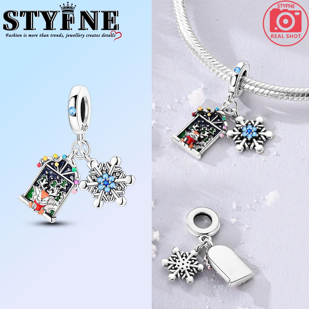 Charme Papillon Bleu Violet Cuivre Perles Trèfle à Quatre Feuilles Convient Pour Diy Fête d'Anniversaire Cadeau Bijoux Bracelet Accessoires