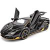 1/32 Scale Alloy Collectible Black Lambor LP770 Toy Pull Back Vehicles Diecast Cars Model with Light & Sound