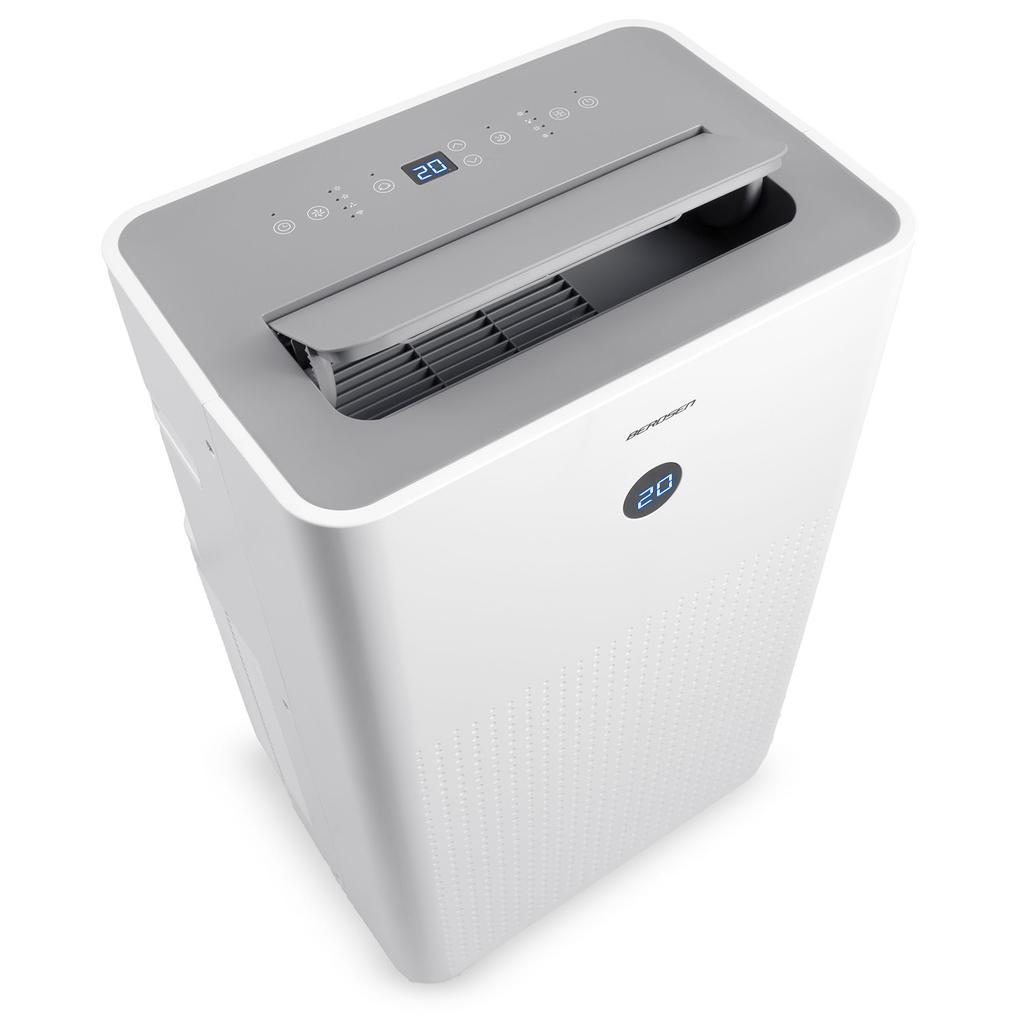 Climatiseur Portable 14000 Btu Déshumidificateur Chauffage Wifi 37L/24H Berdsen Bd-584