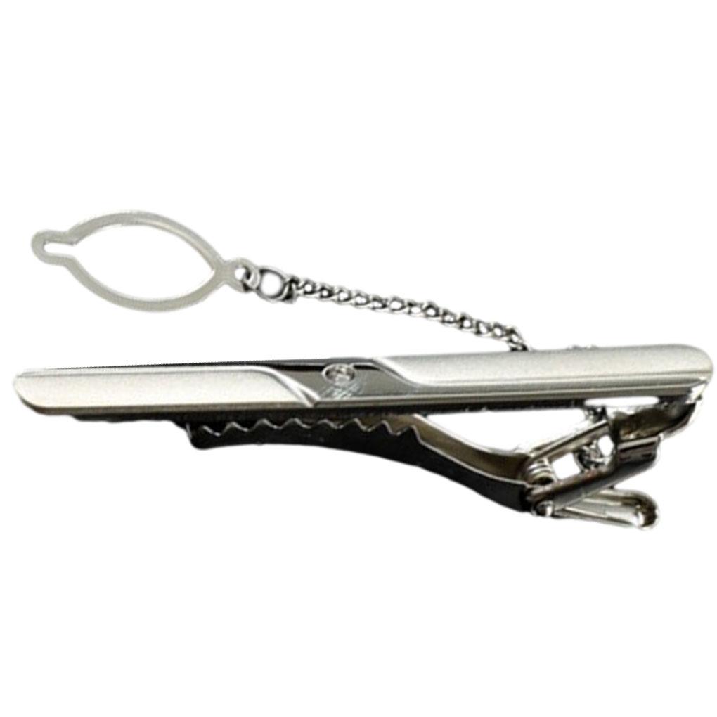 Mens Silver Stainless Slim Tie Pin Clip Clasp Bar office Christmas