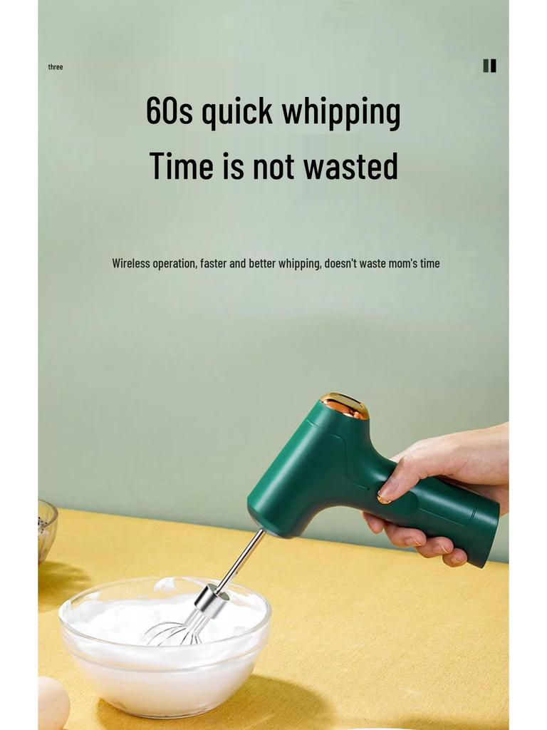 Cordless Automatic Electric Egg Beater & Handheld Whisk for Baking