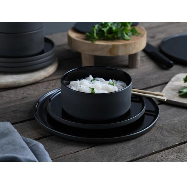 CreaTable Futuro Black Dinnerware Set, 8 Pieces (21540)