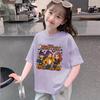 Kids Kpop Demon Hunters Children's T-Shirt Short Sleeve T-shirt Cute Kpop Demon Hunters Tiger Harajuku Tshirt for Boys Girls