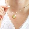 Sweet Starfish Shell Collarbone Chain Seaside Vacation Women Pearl Pendant  Summer