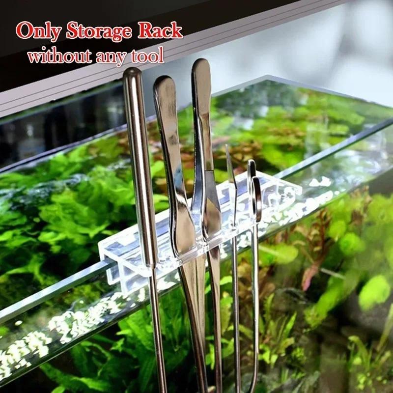 New Acrylic Aquarium Plant Tools Storage Rack Acrylic Holder For Tweezer Scraper Scissor Water Plants Grass Maintenance Tool