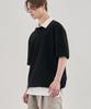 DRAW FIT Rugby Sweat String Short Sleeve Shirt [Black]
