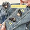 Women's Adjustable Butterfly Brooch Waist Clip Collar Pin Slimming Effect for Party Office and Street Style