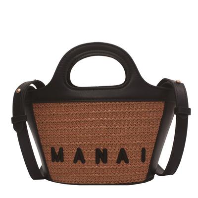 Fashion Hotest Hotest Straw Bag Bucket Bag Big Rattan Shoulder Bags Large Capacity Woven Bag Hand-Made Handbags