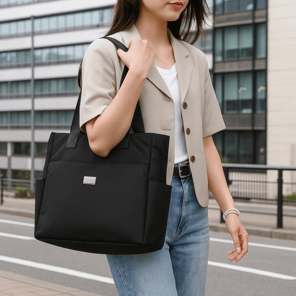 Practical Large Capacity Handbag Nylon Tote Bags Durable Shoulder Bag  Work Use