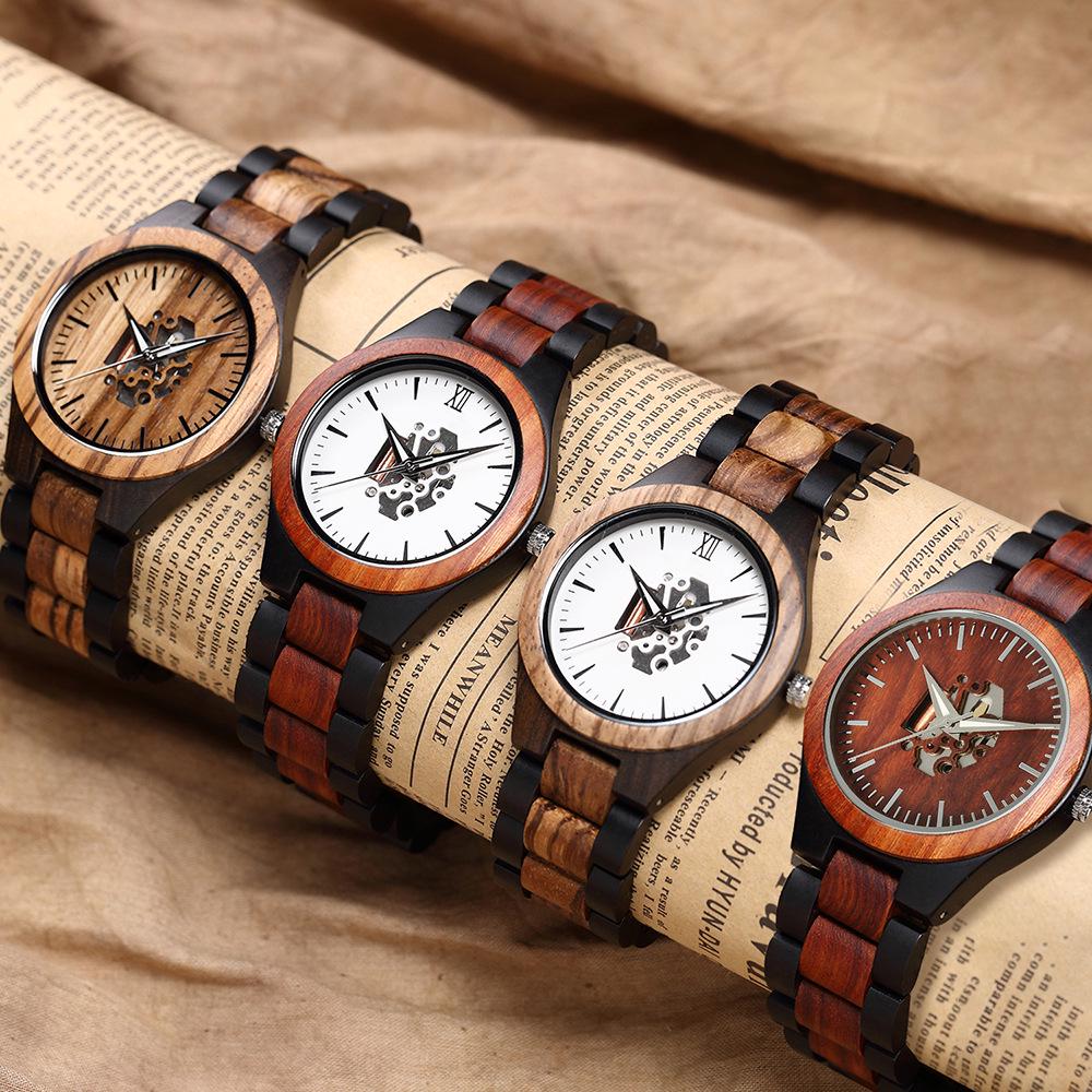 

Minimalist Hollow Quartz Wood Watch for Men and Women - Trendy Fashion Wristwatch