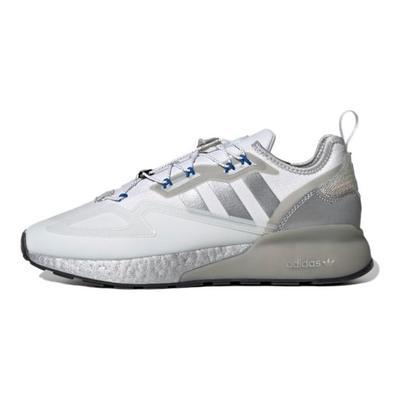 Scarpe da ginnastica unisex ZX 2K Boost Safety First Bianco Bianco Nuvola Argento Metallizzato GY1208
