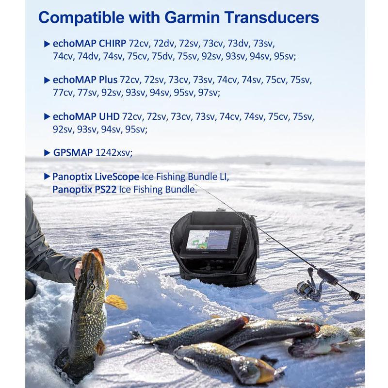 010-12445-00 Marine Power/Data Cable Threaded 4-Pin Fit for Garmin Transducers EchoMAP Chirp/Plus/UHD, GPSMAP & for Panoptix