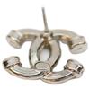 Chanel A24V Vergoldete Strass CC Logo Ohrringe Ohrring Silber Gebraucht