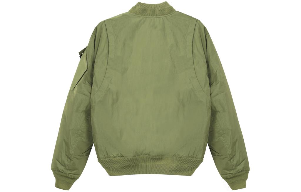 Jordan Puffer Jackets Men's Green Stand Collar Moderate