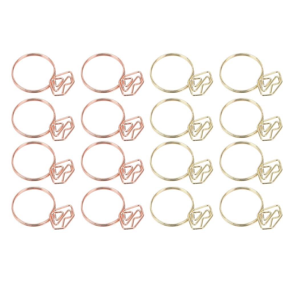 100Pcs Cute Paper Clips  Style Anti Slip Sturdy Electroplated Metal Fancy Paperclips for Family 