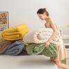 Lambswool & Taffeta Plush Multicolor Blanket - Ideal for Office, Autumn, Winter & All Seasons