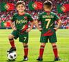26 Ragazzi Ronaldo N.7 Maglietta Calcio Set Pantaloncini Donna Uomo Harajuku T-shirt Maglia Portogallo Set Pantaloncini Bambini Tuta Sportiva Set 2 Pezzi