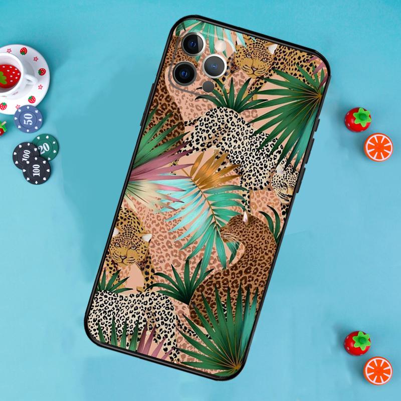 Classic Leopard Tiger Phone Case For iPhone 17 Air 16 15 14 13 12 11 Pro Max 12 13 mini 15 16 Plus 16e Cover Funda