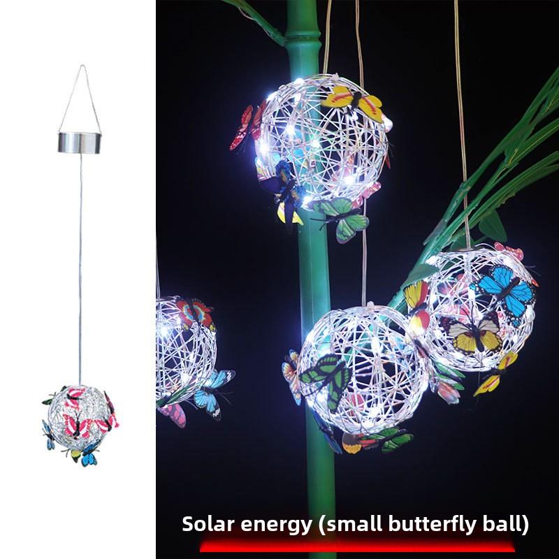 

Новые светодиодные солнечные, бабочка подвесной шар для дерева, наружные декоративные светильники для патио и сада, круглые шары подвесные светильники для дерева, волосы светодиодные бабочки small Butterfly 1pcs