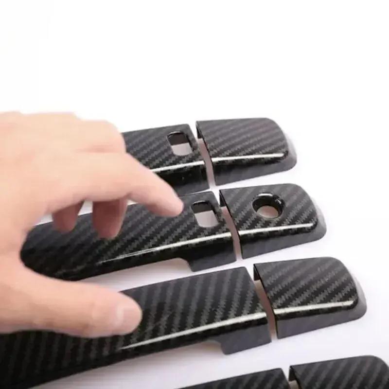 For Nissan Altima 2007 2008 2009 2010 2011 2012 Car Door Handle Cover Sticker Moulding Trim Protective Accessories ABS Carbon