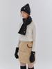 Anoetic Wave Line Quilting Skirt_Beige