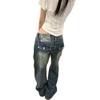 Retro American wide-leg jeans women's autumn new high-waisted and thin small loose straight pants