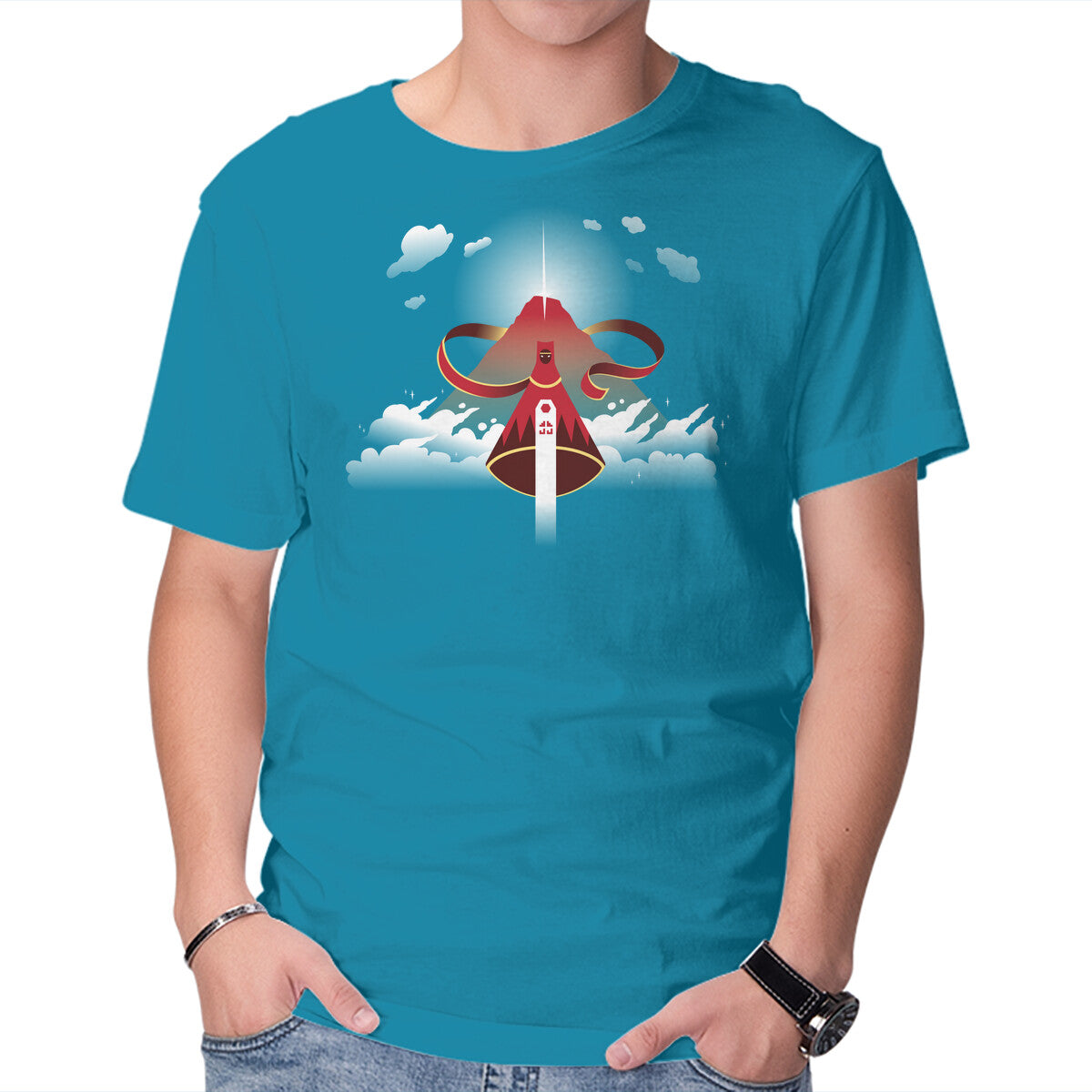 Unisex Crew Neck T-Shirt My First Journey Graphic Short Sleeve Casual Tee L