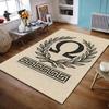 Omega Symbol with Laurel Wreath Design Non-slip rug suitable for living room and bedroom sofas