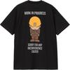 Carhartt WIP FW24 Grafický potisk písmen Volný střih Kulatý výstřih Ležérní krátký rukáv Tričko Pánské Vrcholy Černá I033994-89-XX