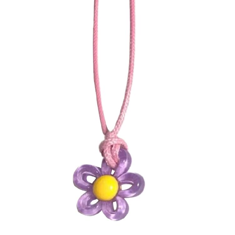 

Acrylic Flower Charm Choker Dopamine Flower Necklace Jewelry Ornament Birthday